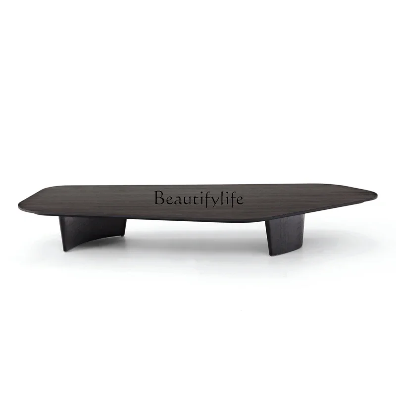 

FG10Italian Minimalist Solid Wood Tea Table Modern Minimalist Smoky Special-Shaped Creative Tea Table