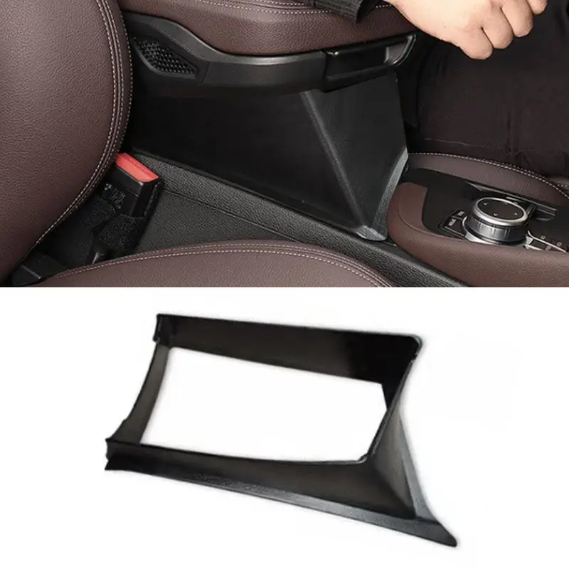 LHD For BMW X1 F48 X2 F39 2016 2017 2018 2019 2020 2021 2022 Car Interior ABS Black Center Armrest Storage Box Frame Cover Trim