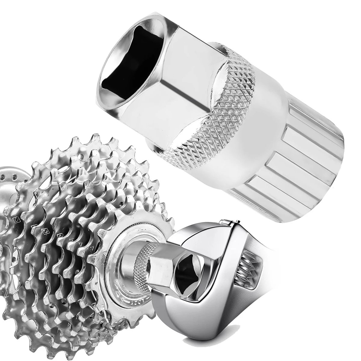 

12-Spline Freewheel Remover Tool – Universal Bike Freewheel Lockring Wrench for 6-12 Speed Screw-On Freewheels