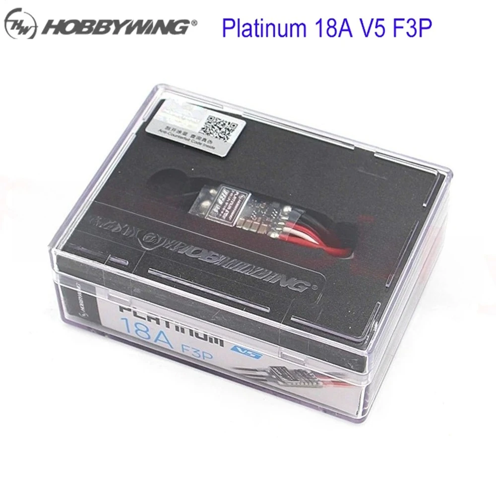 Hobbywing Platinum 18A V5 F3P 2 4S Mini ESC 2603 X2206 X2305 Brushless Motor for 120g-320g F3P Electric Fixed Wing Aircraft