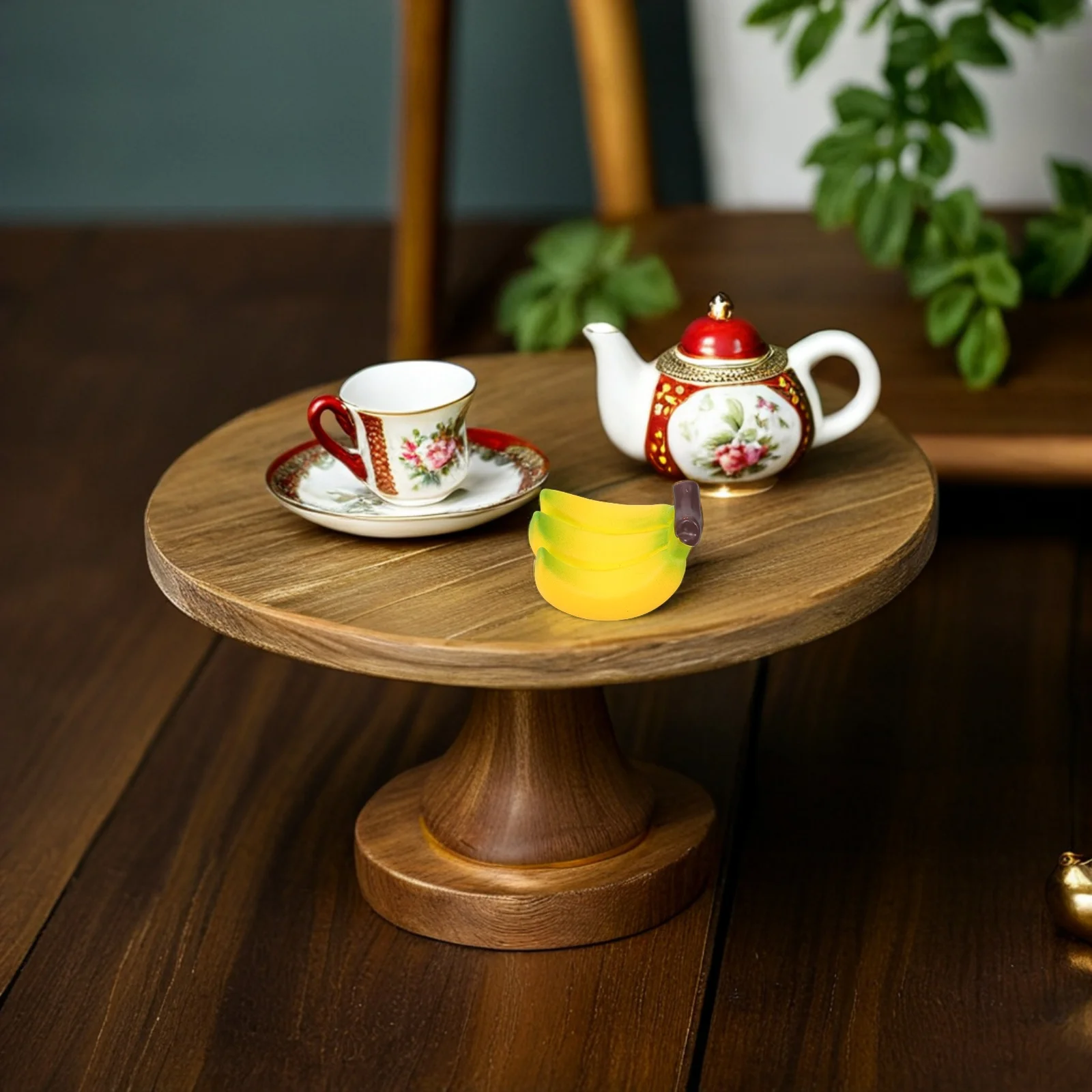 24 peças de bananas simuladas falsas, itens de comida em miniatura para casa de bonecas, cozinha e capa de telefone, decorações, intensificador de respiração natural