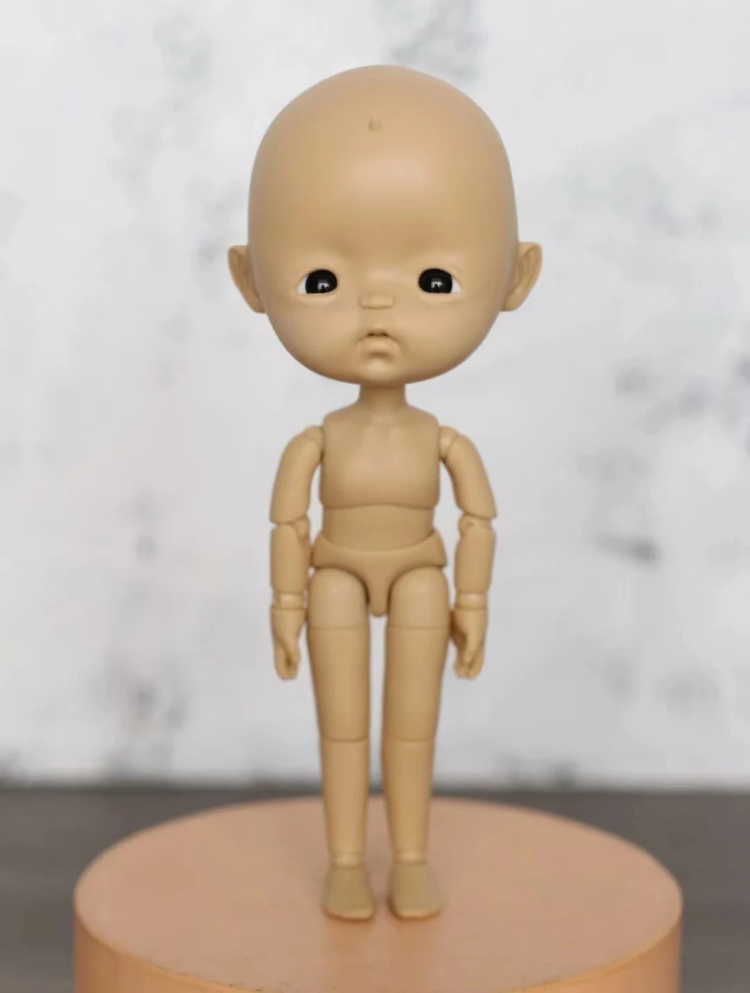 2024 New STODOLL Original  12 Points  Muscle Resin Doll Head No Makeup Single Head Sleeping Egg Single Doll Head 14cm Naked Baby