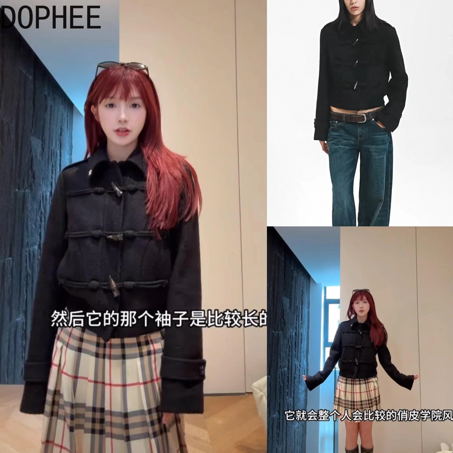 

Модное женское осенне-зимнее короткое пальто-кардиганы, элегантное женское шерстяное пальто с отложным воротником и пуговицами с длинными рукавами