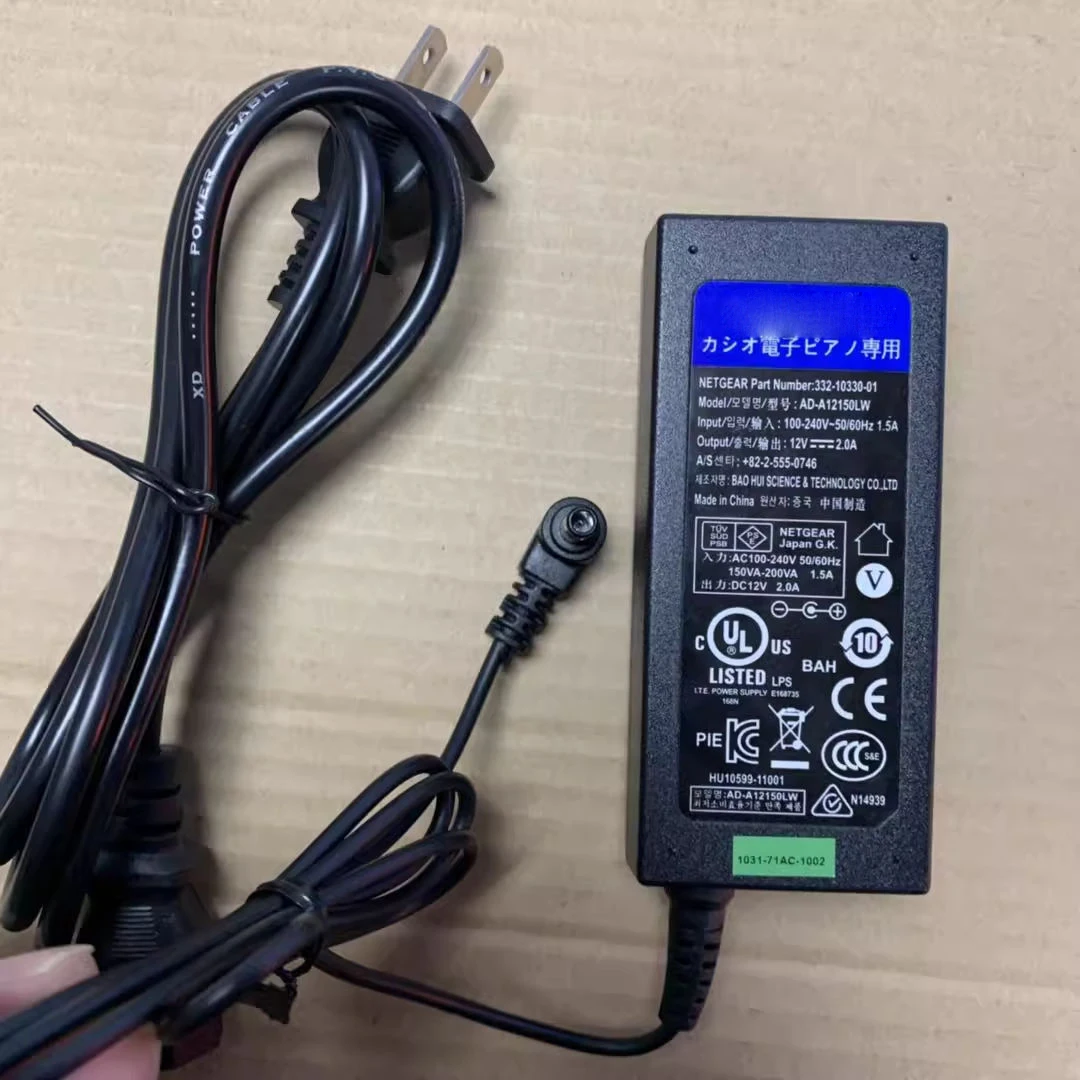 

Genuine AC Adapter For CASIO Electronic Organ Power Charger 12V 2A AD-A12150LW AD_A12150LW A12150LW 332-10330-01 +82-2-555-0746