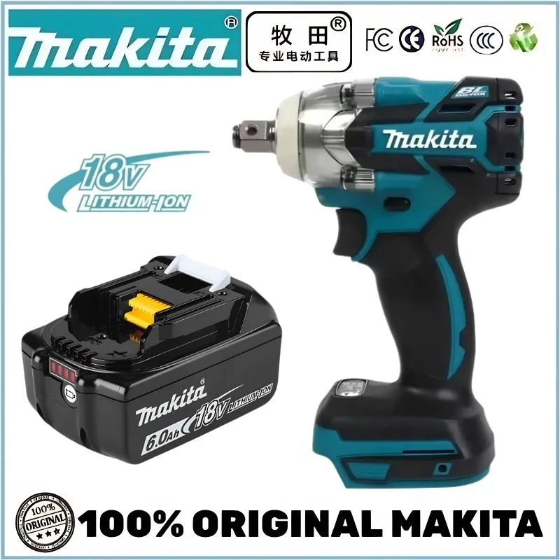 

Makita DTW285 520N.M Brushless Impact Wrench Cordless Electric Wrench High Torque Rechargable Tool For Makita 18V Battery