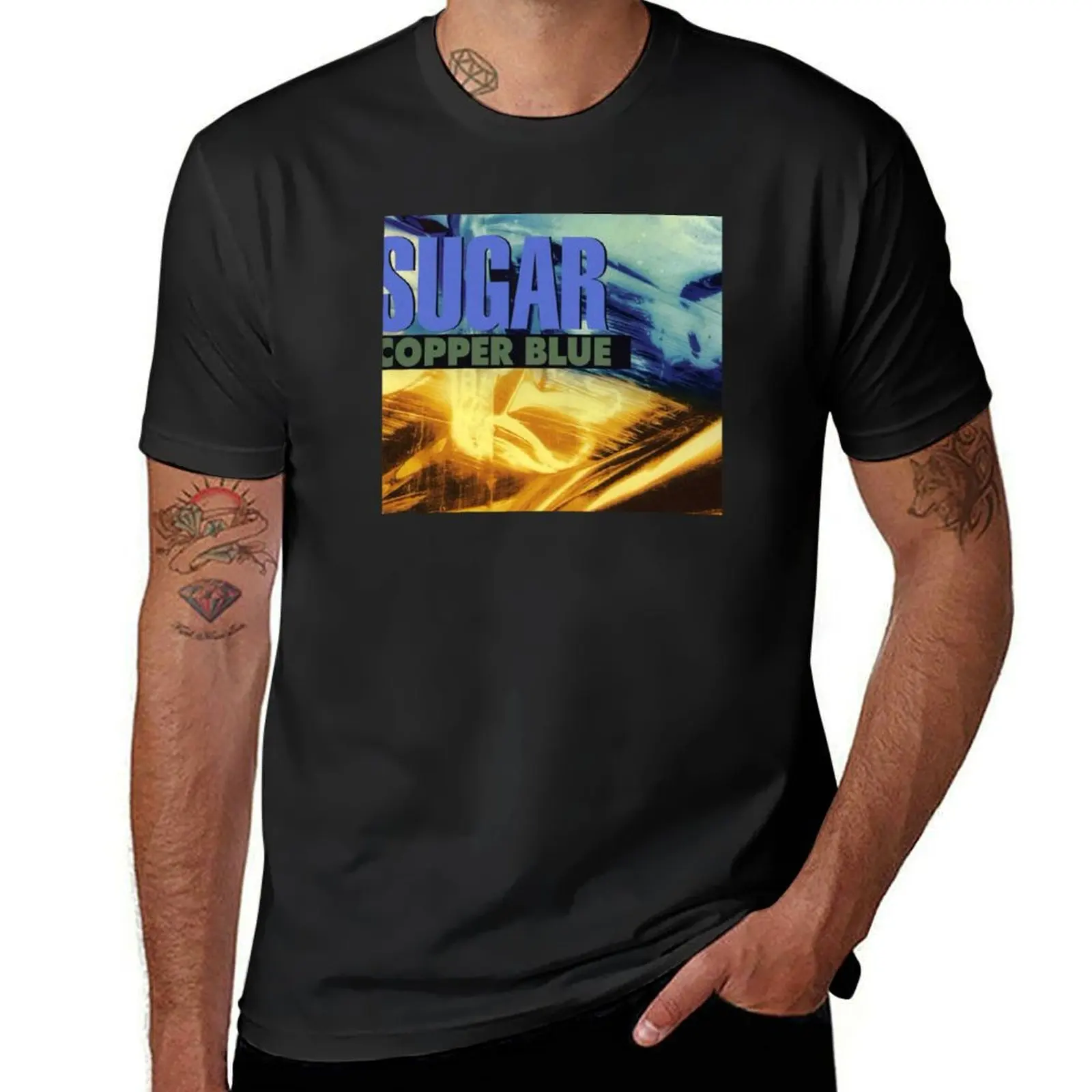 

Sugar Copper Blue T-Shirt Aesthetic clothing customs sublime cute tops Men's cotton t-shirt