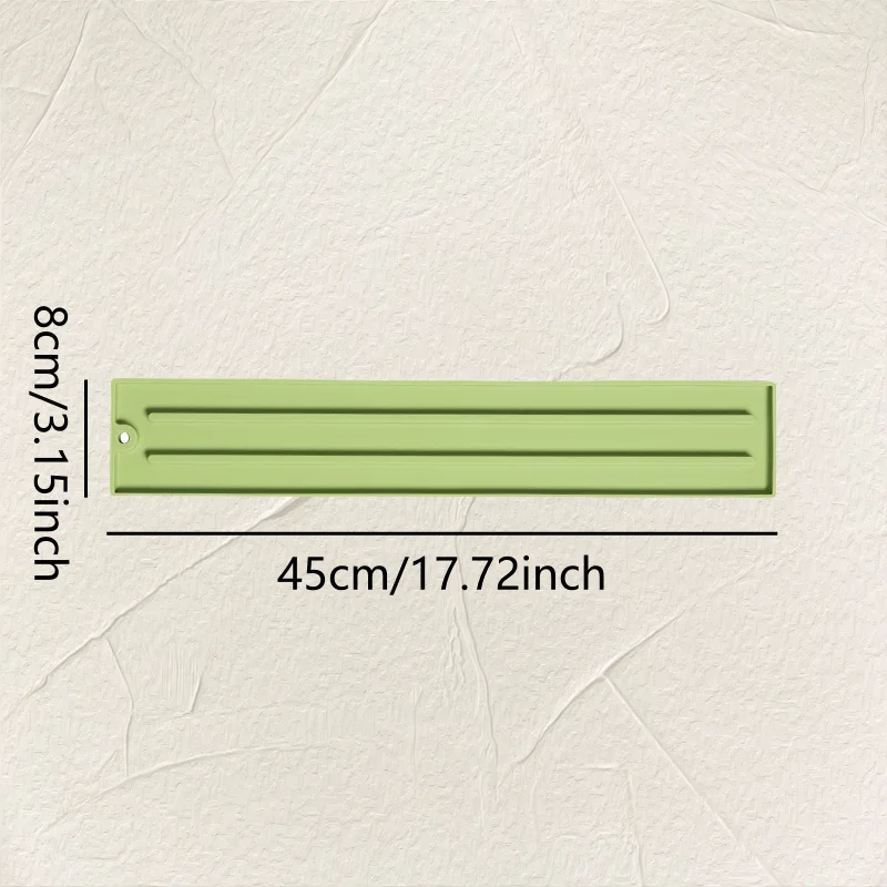 Tapa de olla de cocina, soporte organizador de espátula, almohadilla de drenaje de fregadero de silicona, escurridor de botellas, estante de soporte, bandeja antideslizante de hendidura estrecha