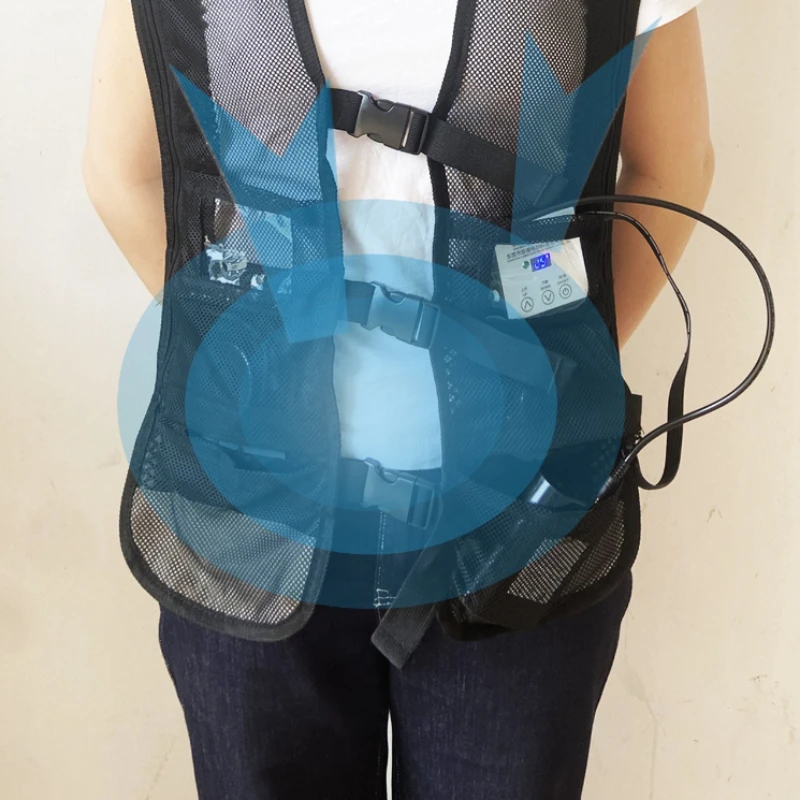 Semiconductor Cooling & Heating Air Conditioned Vest 4500mAh Battery Fan Waistcoat Outdoor Work Fishing Cooling Jacket
