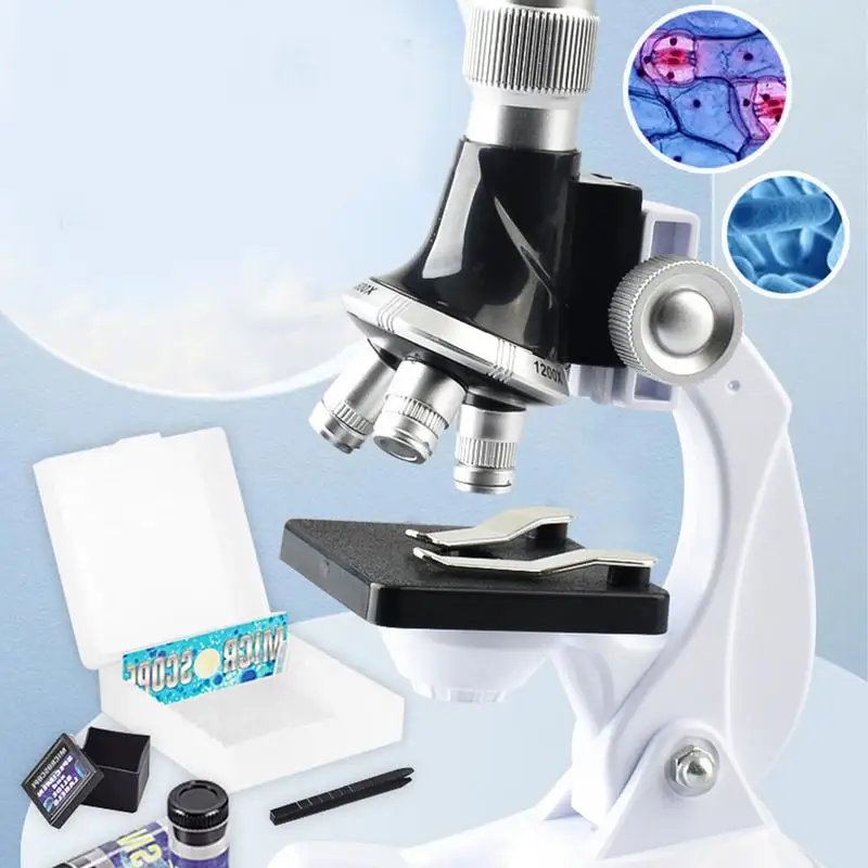 Portable Microscope Kit Portable Lab Microscopes Kid Science Experiment Microscope Toy Biological Science Educational Learn toys