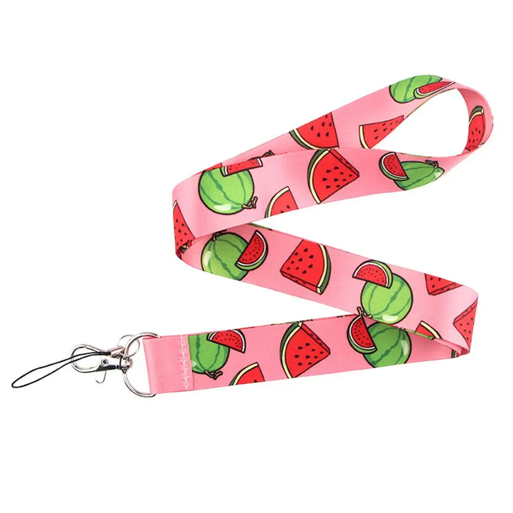 Mobile Phone Strap Name Tag Holder ID Badge Holder Phone Hang Rope Cartoon Fruits Lanyard Cheery Avocado Strap Phone Lanyard