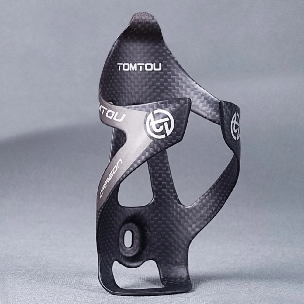 

TOMTOU Bicycle Bottle Holder Matt 3K Carbon Fiber Water Bottle Cage Cycling Bike Accessories