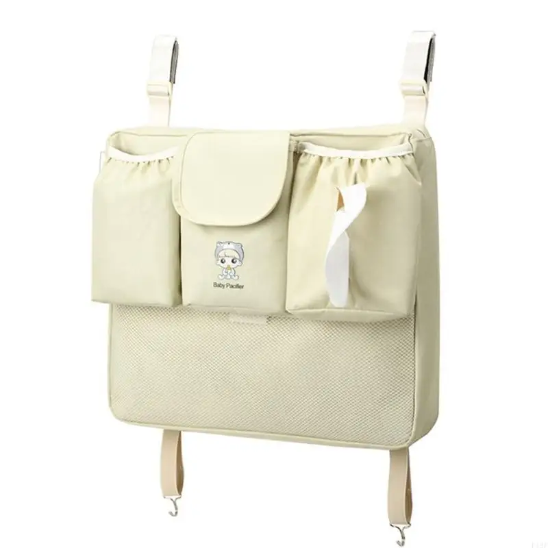 

F19F Multifunctional Baby Strollers Hanging Bag Travel Nappy Case Portable