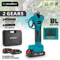 NEWBENY 30MM Brushless Shearing Scissors 2 Gears Cordless Garden Fruit Tree Branch Pruning Power Tools For 21V 18V Battery