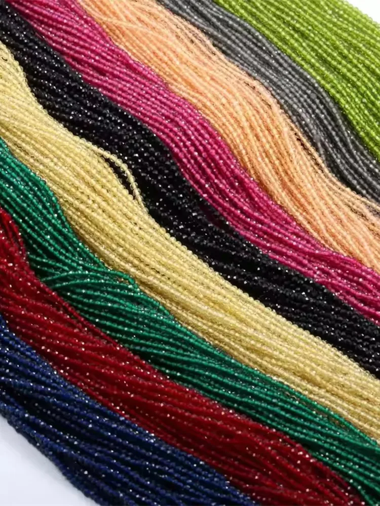 3 szt. 2/3mm Naturalny Kamień Spinel Szlifowany Wielokolorowe Luźne Koraliki Dystansowe do Wyrobu Biżuterii DIY Naszyjnik Kolczyki Bransoletka Akcesoria — zdjęcie 2