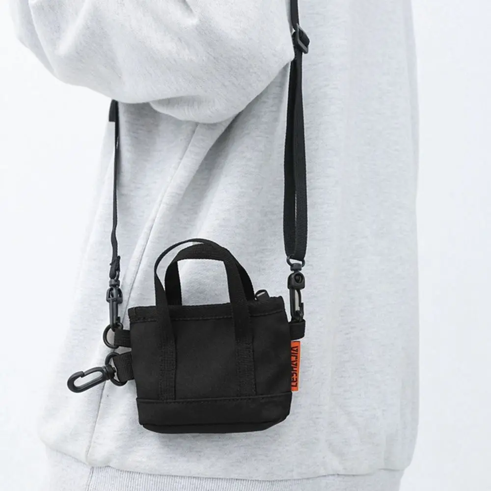 Practical Portable Nylon Coin Purse Pendant Keychain Card Holder Small Storage Bag Lightweight Zipper Pouch Men Wallet Travel