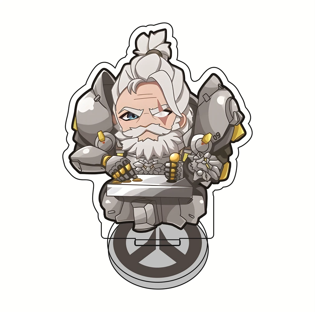 Overwatch 2 10cm Acrylic Stand Figures Zenyatta , McCree & D.Va Game Collectible Merchandise Desktop Decoration Fan Gift
