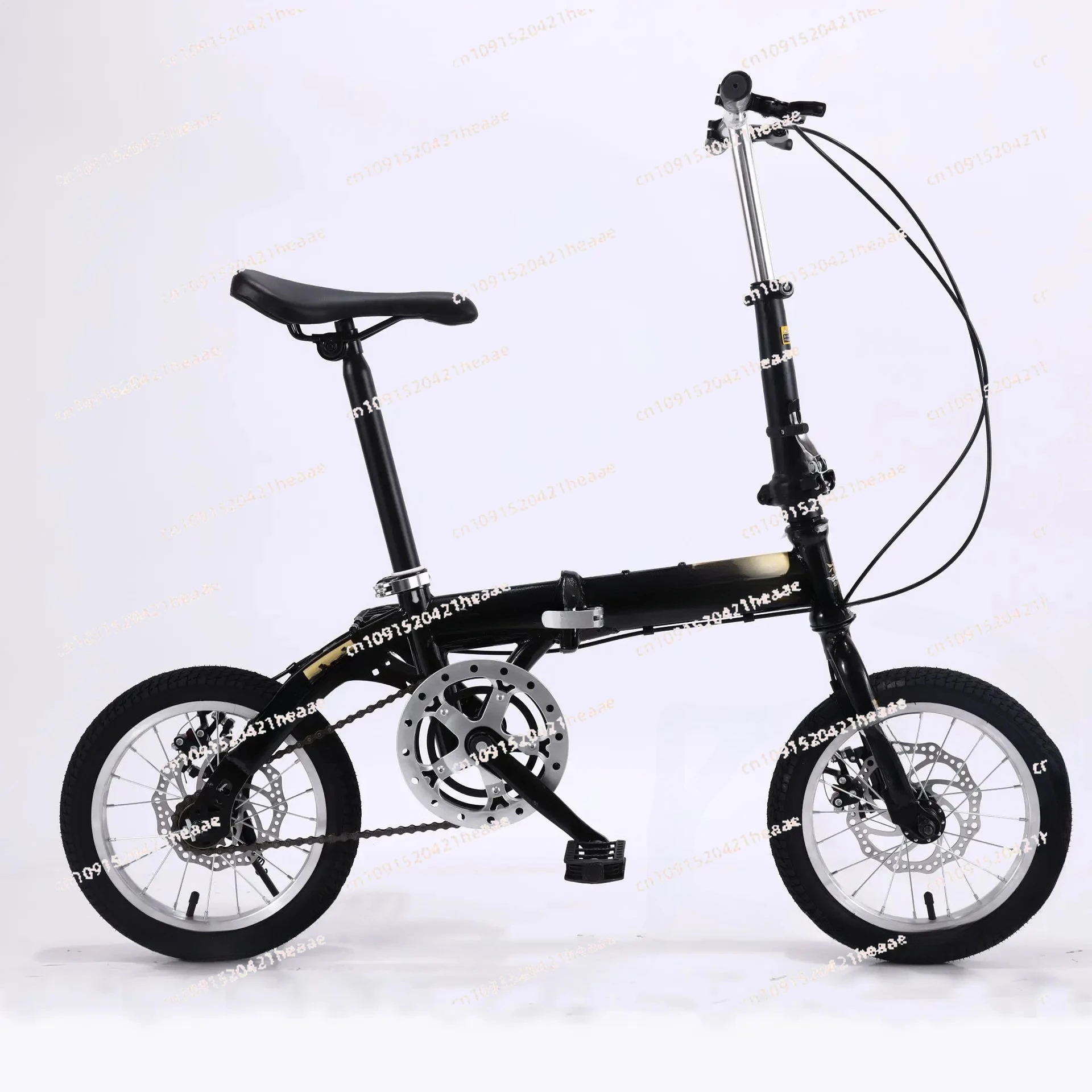 For 14-inch Folding Bicycle, Variable-Speed Portable Disc Brake Bike, Compact Moped for Adults, Students, and Easy