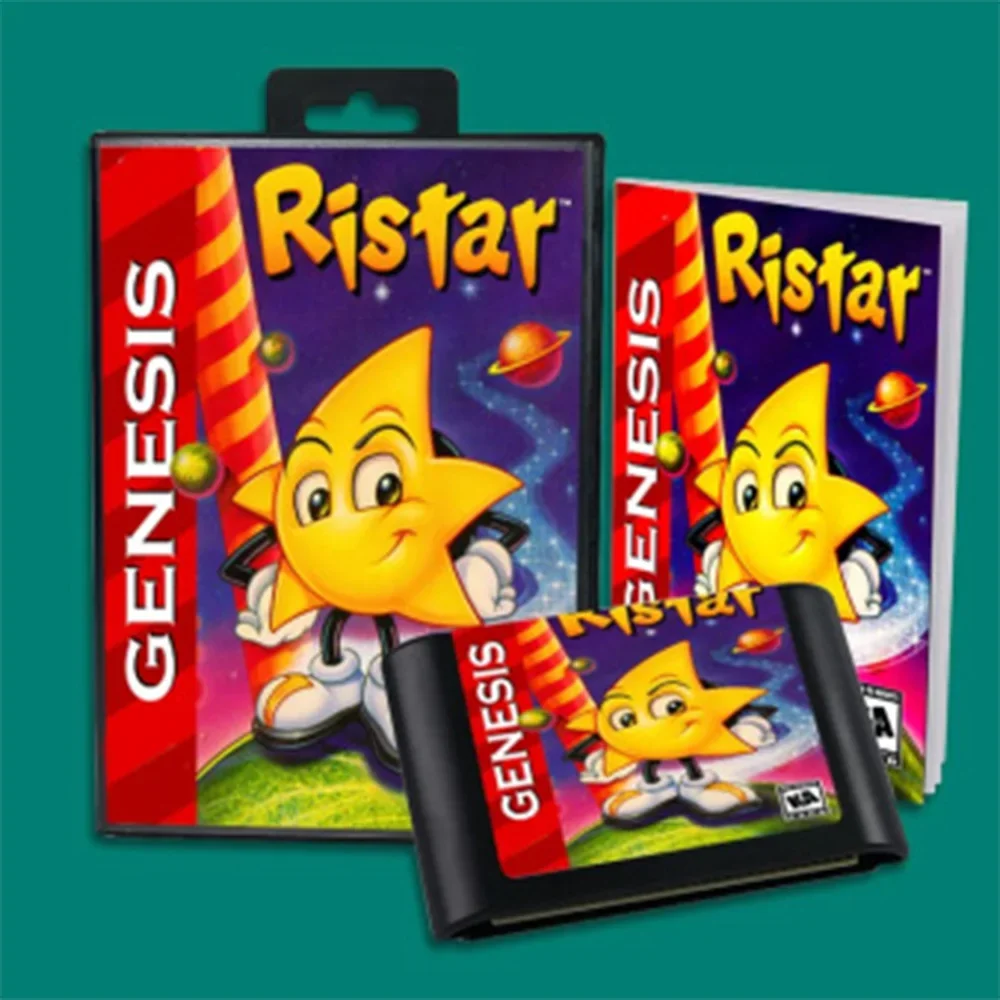 

Игровая карта Ristar Game для картриджей MD, совместимая с консолями SEGA Mega Drive Genesis, с коробкой и инструкцией, версии EUR, JAP, US.