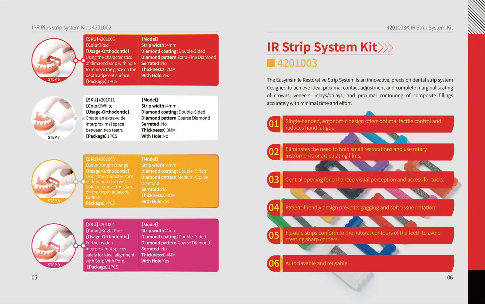 10pcs IPR Stripping Easyinsmile Dental Orthodontic Interproximal Reduction Serrated Polish Tooth Enamel Reduce Saw Reuseable