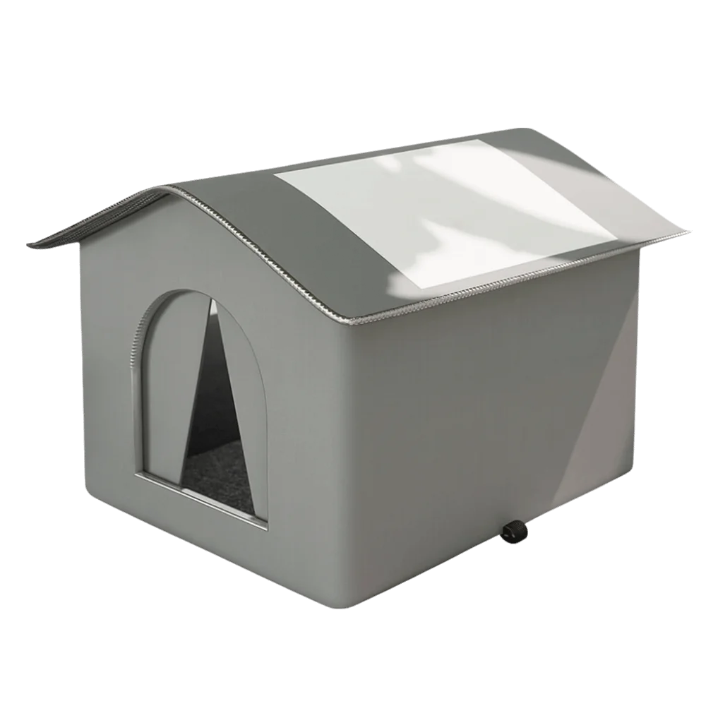 

Pet Hideaway Waterproof Insulated Cat House Foldable Enclosed Feral Cat Shelter Warm Pet Condos Hot Day
