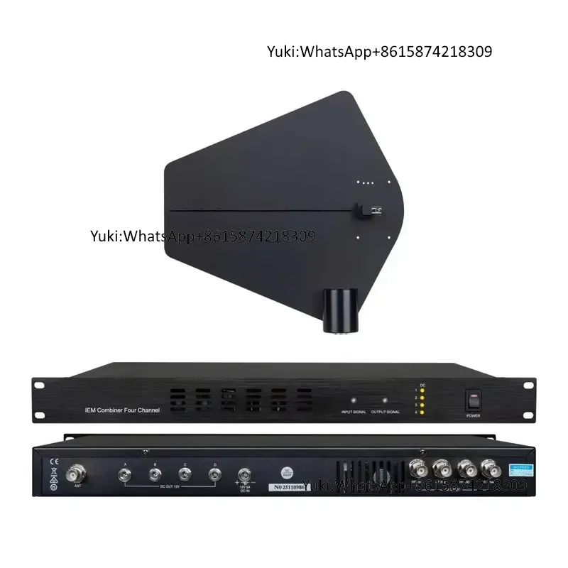 XTUGA BJ4 UHF 4 Channel Signal Amplifier Combiner Splitter Passive Antenna Distribution for in Ear Wireless  System