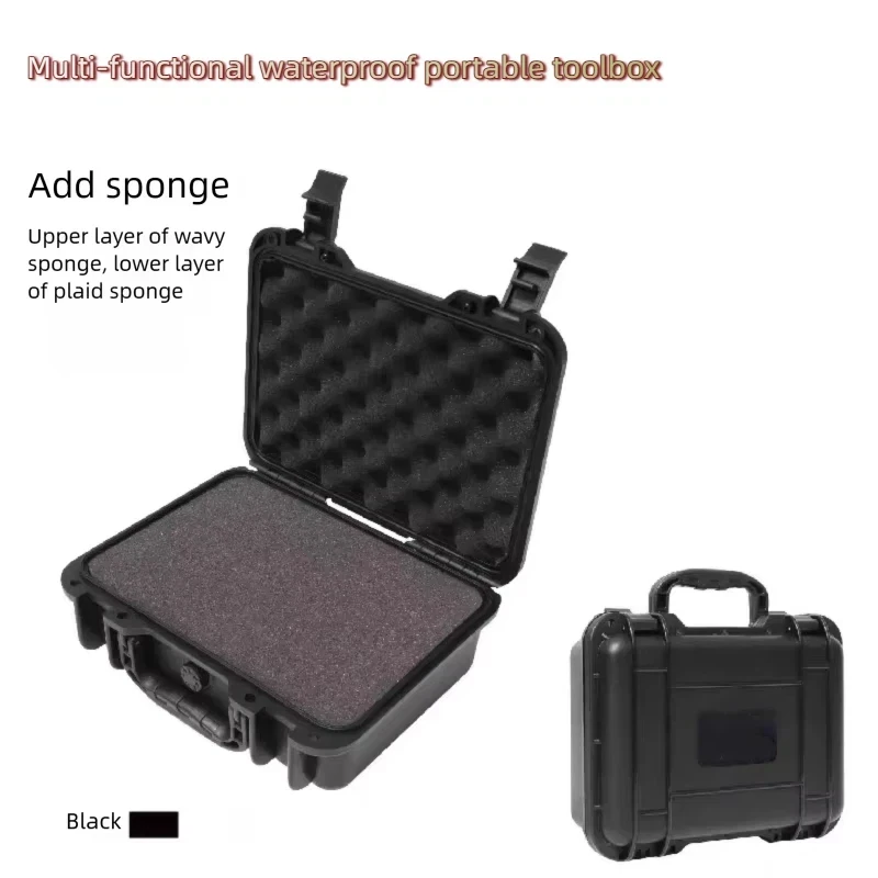 Thickened Waterproof Toolbox Rigid Plastic Case Hard Flight Case Shockproof Sealed Box Portable Small Equipment Plastic Toolbox