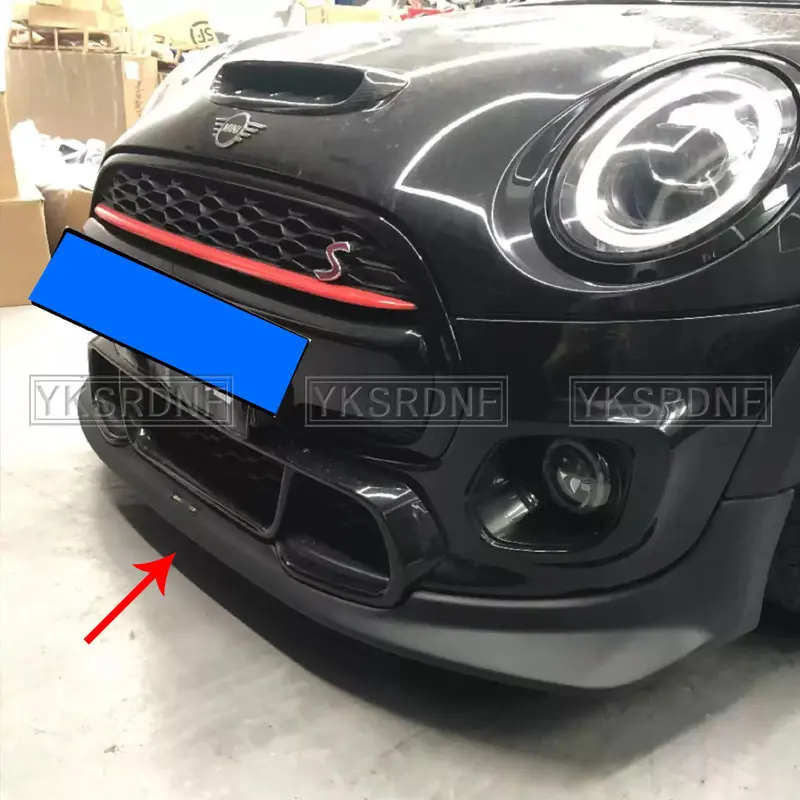 For F56 Mini Cooper S 2PCS DAG Car Body Kit Spoiler Duck Lip Guard Cover Carbon Front Bumper Lip Splitter (JCW Front Only)