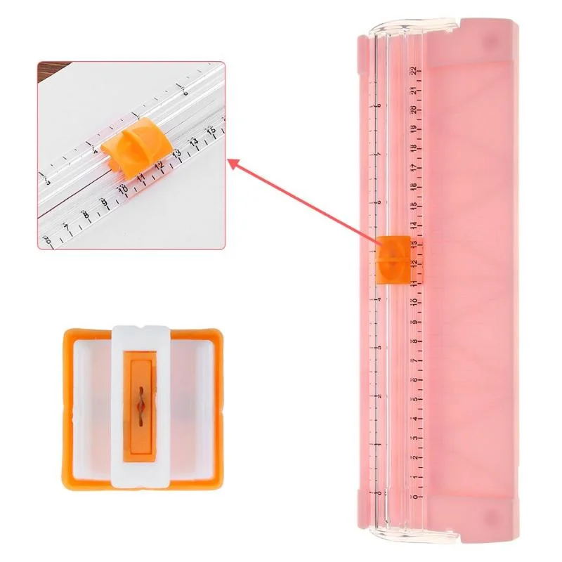 Triple Track Paper Trimmer Blades Photo Paper Cutter Guillotine Card Trimmer Ruler Art Knife Home Office Mini Paper Cutter