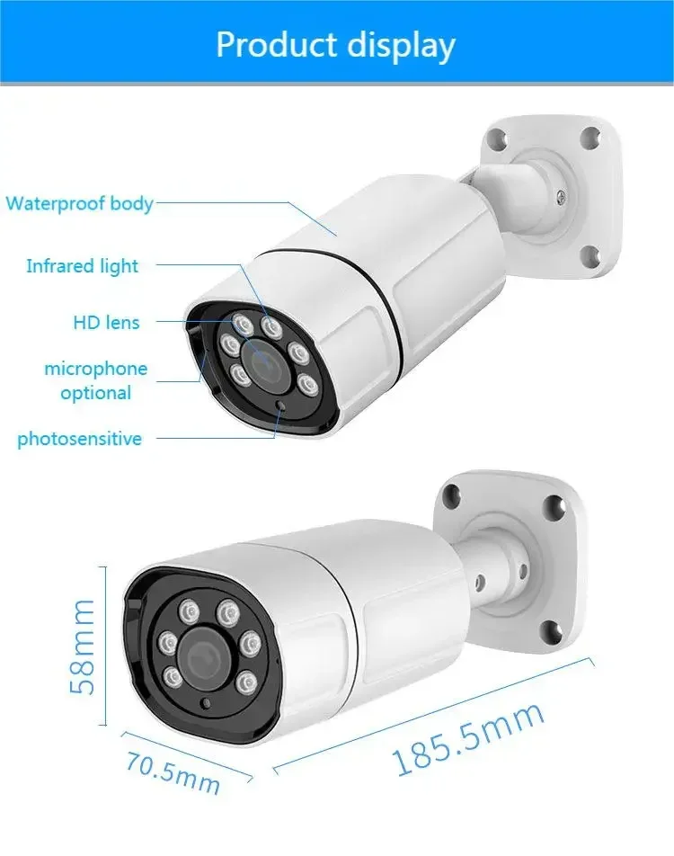 4mp 5mp 8mp 32ch POE CCTV Camera H.265 2k 4k 32 Channel Ai Smart Hd Ip POE Camera Nvr Kit Home Security Cctv Camera System