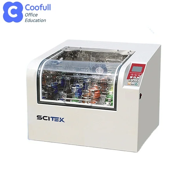 COOFULL 70L Benchtop Constant Temp Shaking Incubator LCD Display PID Controller Forced Convection Automatic Defrost Function