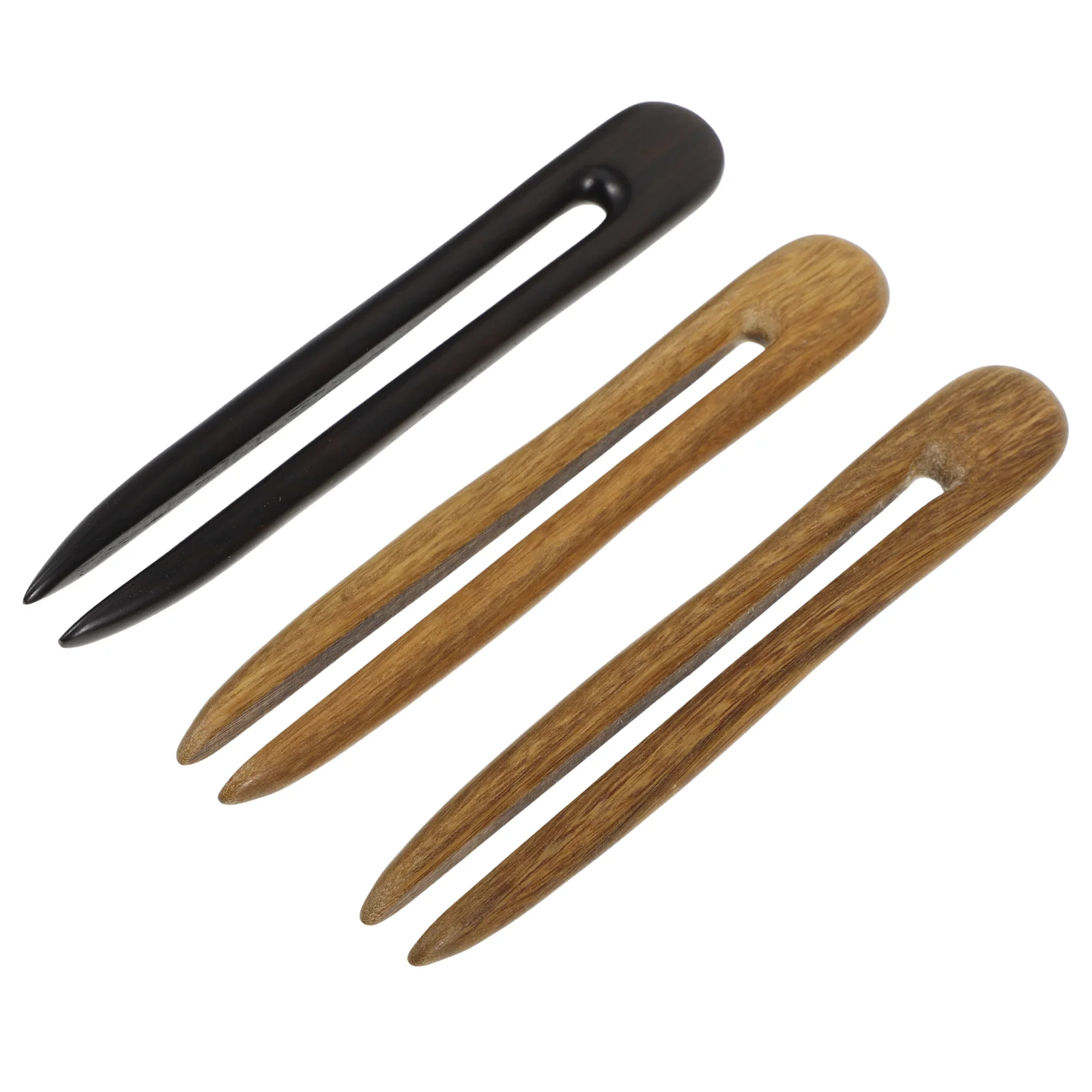 

3 Pcs Polished Hairpin Retro U Shape Gentle Wood Bamboo Daily Wear Natural Fragrant