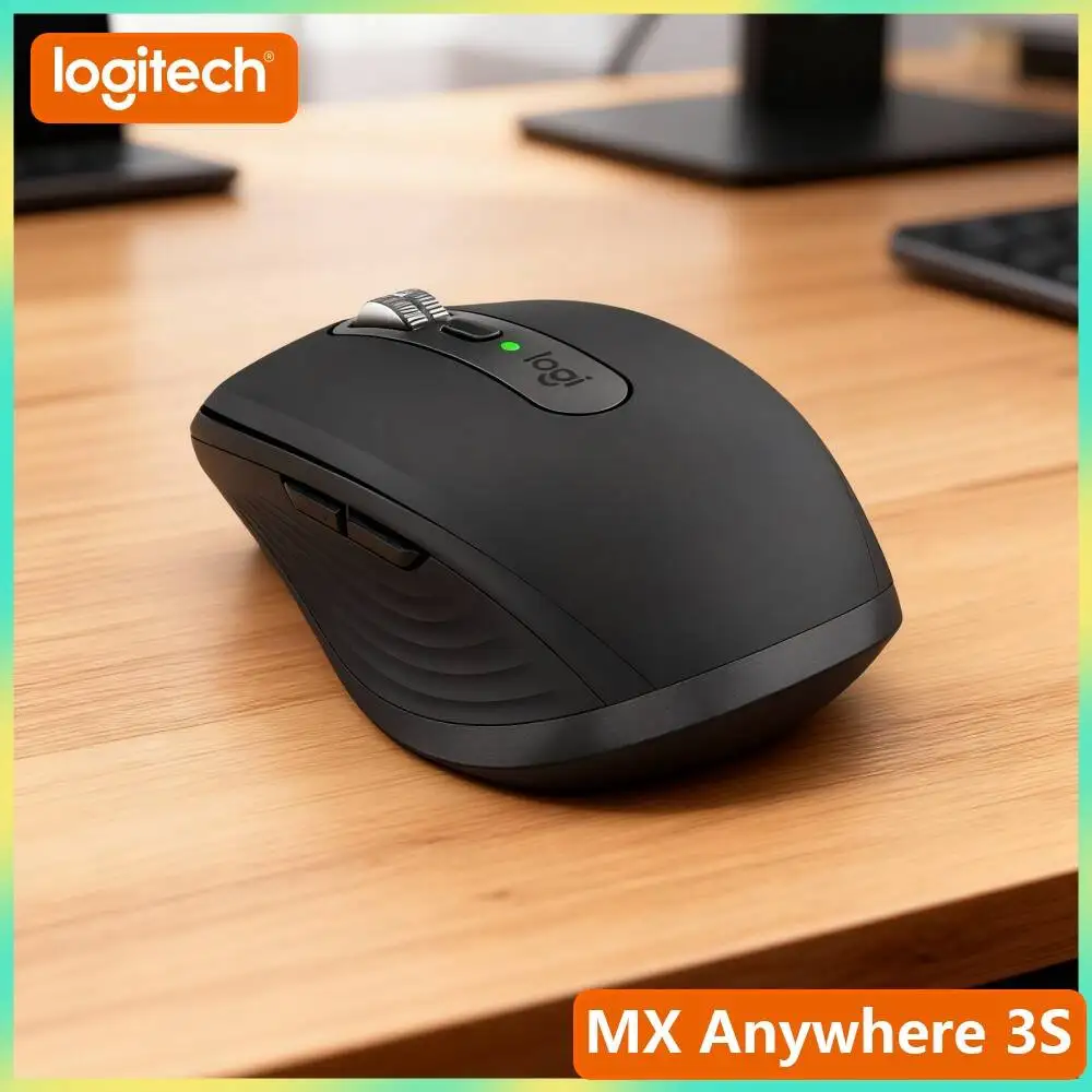 Wireless MX Anywhere 3S - Darkfield 8K DPI, 3-Device Sync, Silent Click, Great for Auto Shop Daily Task & Small Office