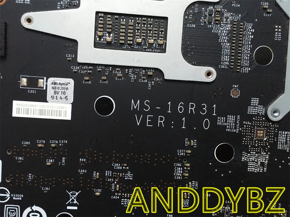 ل MSI GF63 رقيقة MS-16R3/MS-16R31 اللوحة الأم مع I5-9300H وGTX1050TI