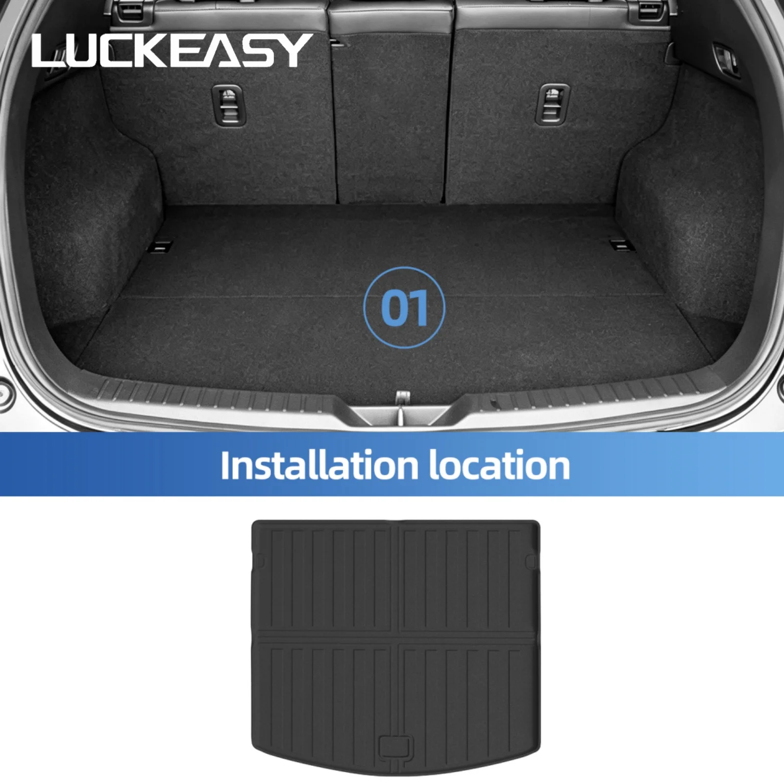 LUCKEASY Right Drive for Mazda CX-5 CX5 KF Series Fuel 2017-2024 Car Floor Mats Trunk Pad TPE 3D Foot Pad Waterproof Accessories