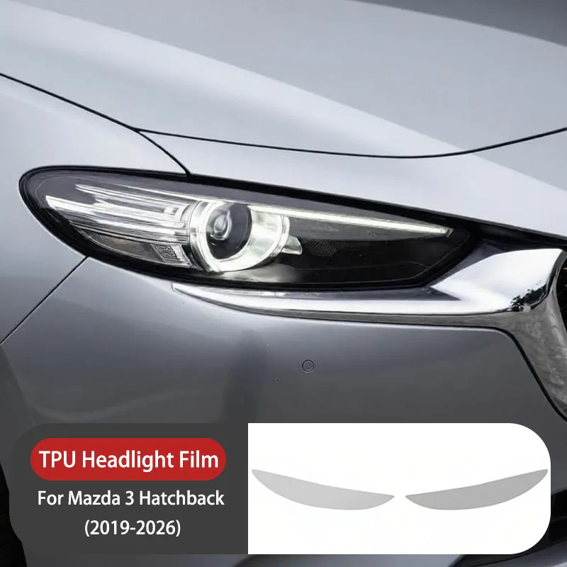For Mazda 3 Hatchback 2019-2026 Car Headlight Rearview Mirror Paint Protection Film Pre-cut TPU Transparent Protective Film