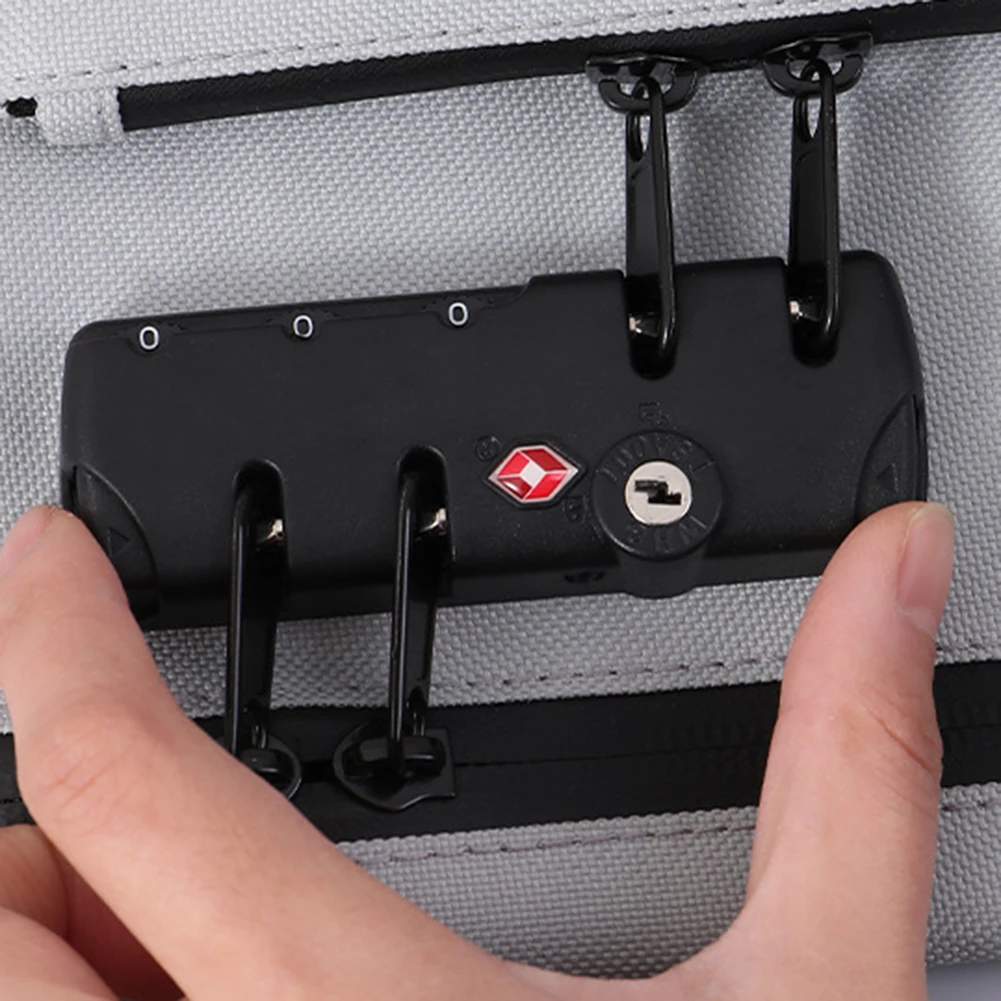 Men's Wallet with Combination Lock Men Coin Purse Travel Male Card Holder Wallets Zipper Money Coin Bag Certificates Organiser