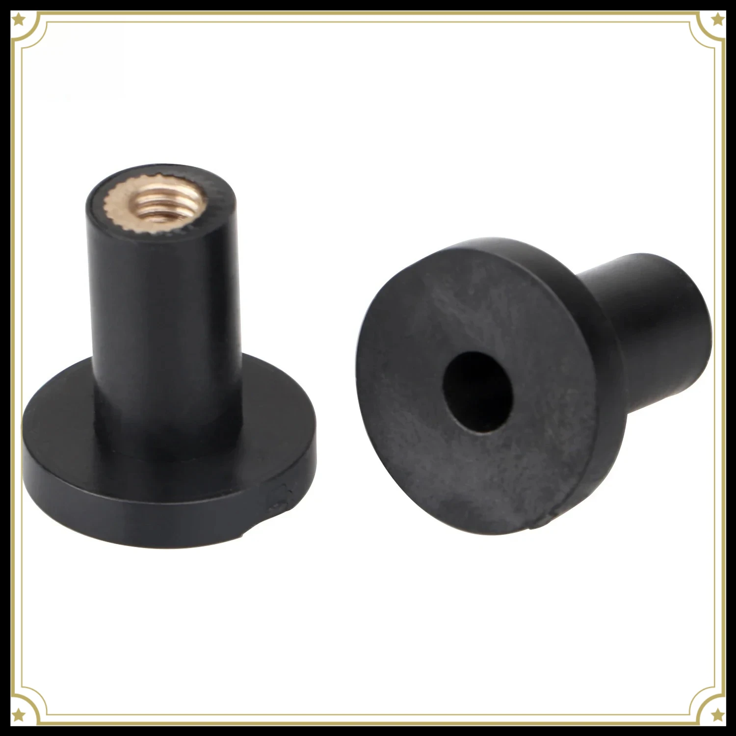 5PCS Motorcycle For Harley Road Glide FLTR 1998 - 2013 Replacement Windshield Fairing Well Nuts Black Rubber Accessories