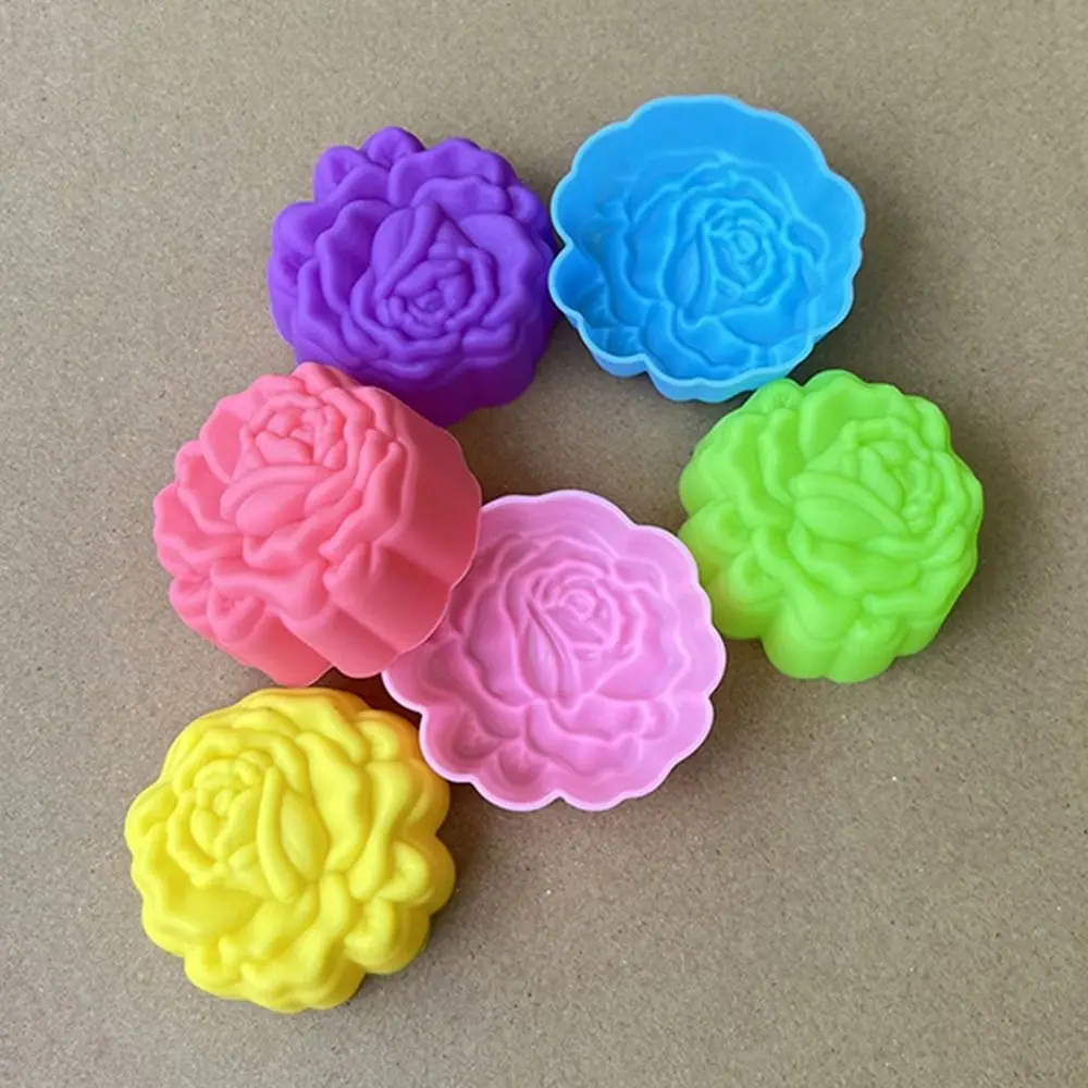 6pcs/set Multi Style Silicone Cake Mold Muffin Cup Small Cake Cup Pudding Mold Handmade Soap Mold