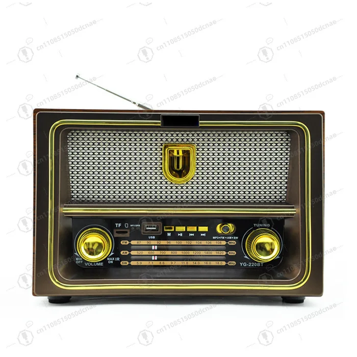 

Деревянный ретро-радиоприемник с Bluetooth-колонкой и деревянной рамкой для домашнего аудио