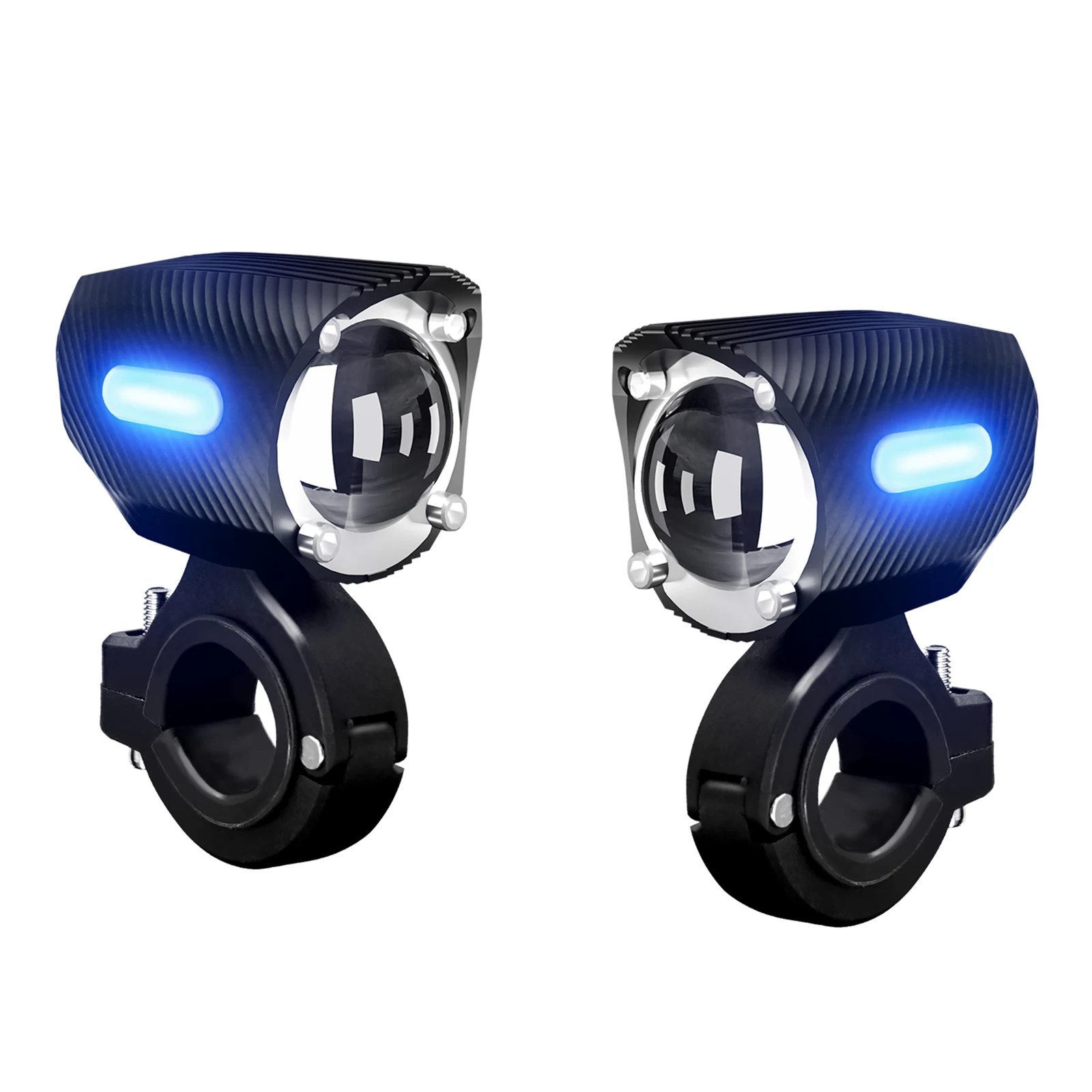1 Pair 120W LED Motorcycle Headlights 18000LM IP67 Waterproof Headlamp Spotlights Fog Head Light for Truck Pickup Golf Cart ATV