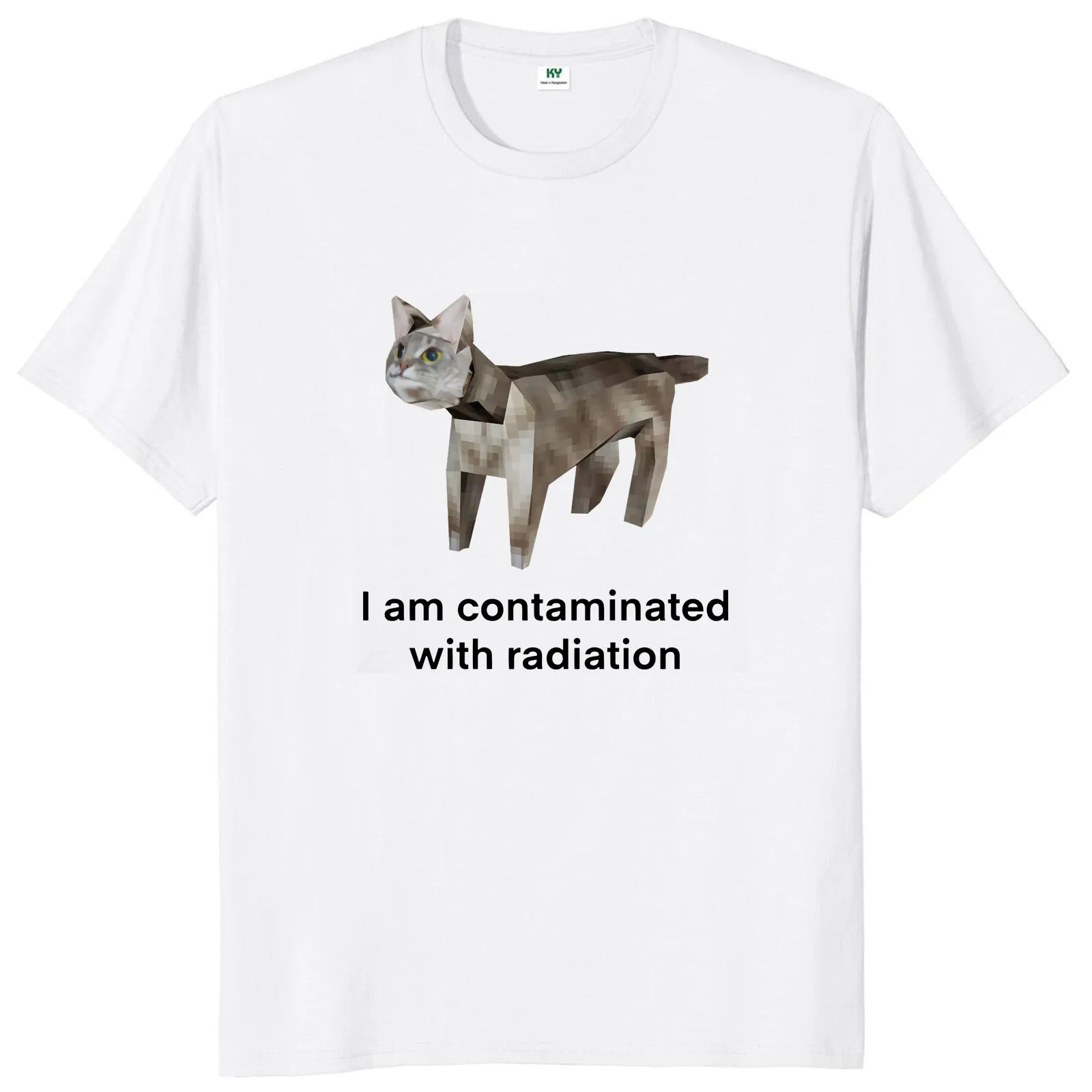 Cat I Am Contaminated T Shirt Funny Cats Meme Graphic Weird T-shirt For Men Women 100% Cotton Unisex Soft Tops EU Size