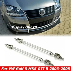 2PCS Universal Front Rear Bumper Lip Splitter Strut Rod Tie Support Bar For VW Golf 5 GTI R32 MK5 2003-2008 Car Accessories
