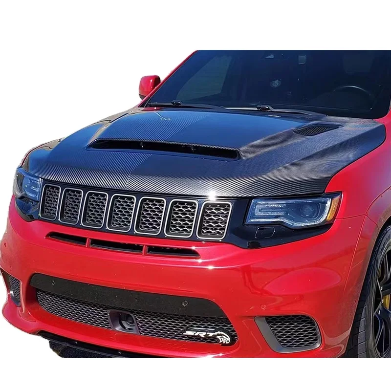 

For 2013-2023 Grand Cherokee Carbon Fiber Engine Hood, High-quality Automotive Specific Carbon Fiber Engine Hood