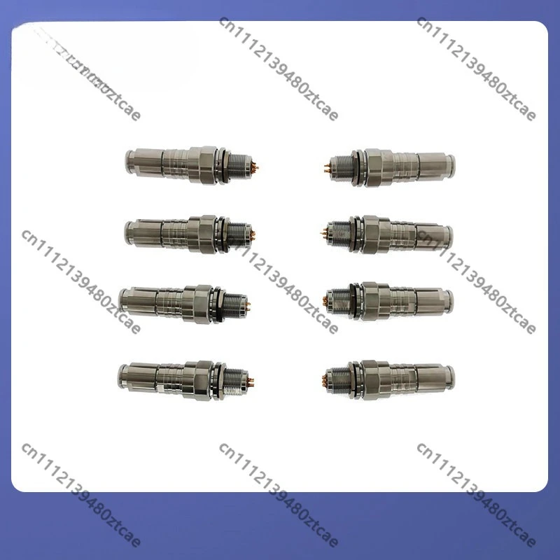 2-10 Core 316 Stainless Steel Deep Water Watertight Aviation Connector 200m Subsea Plug For Underwater Robot