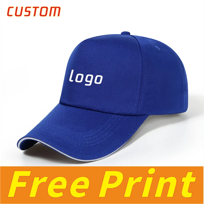 Classic Duck Tongue Hat Tennis Hat Sun Hat Customized Print Logo Icon Personalized Custom Embroidery