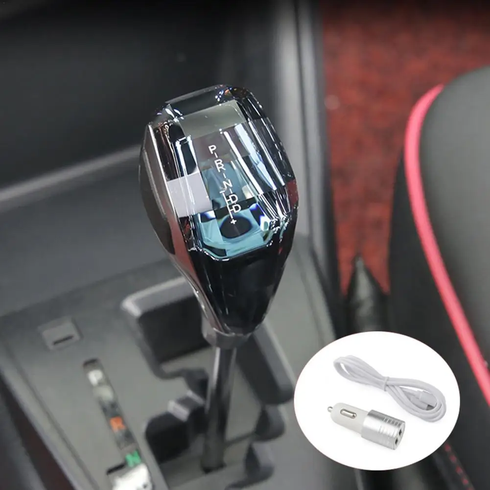 Gear Stick Wave Stick Head Automatic Gear Head Car accessories LED Sensing Luminous Gear Head Crystal Gearshift Head