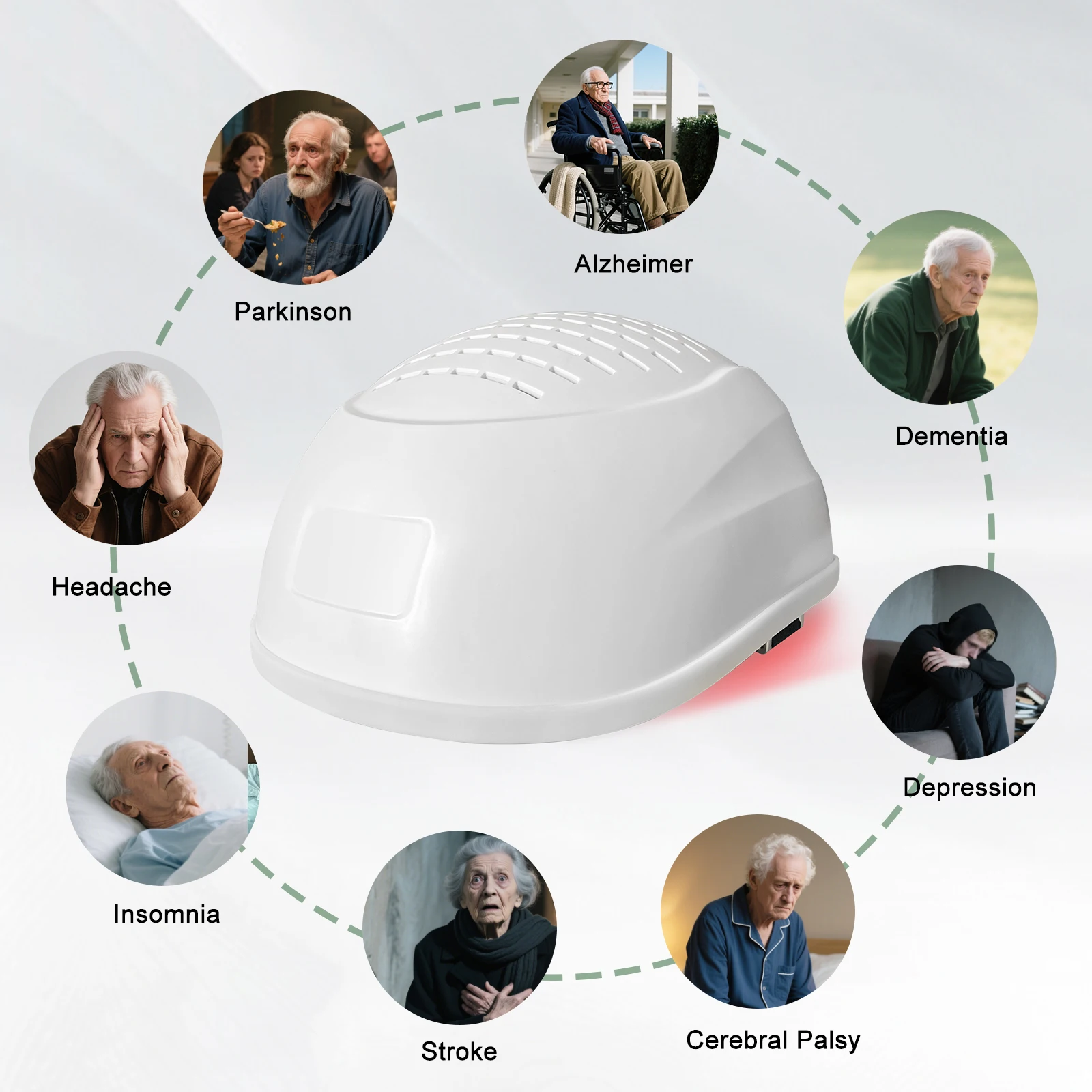 2026 1070nm Helmet Infrared Light Therapy Treatment Equipo for Alzheimer Parkinson Brain Disease Parkinsons PBM for Item After S