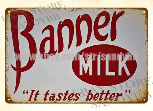 Milk tastes better metal tin sign poster dorm room metal wall art