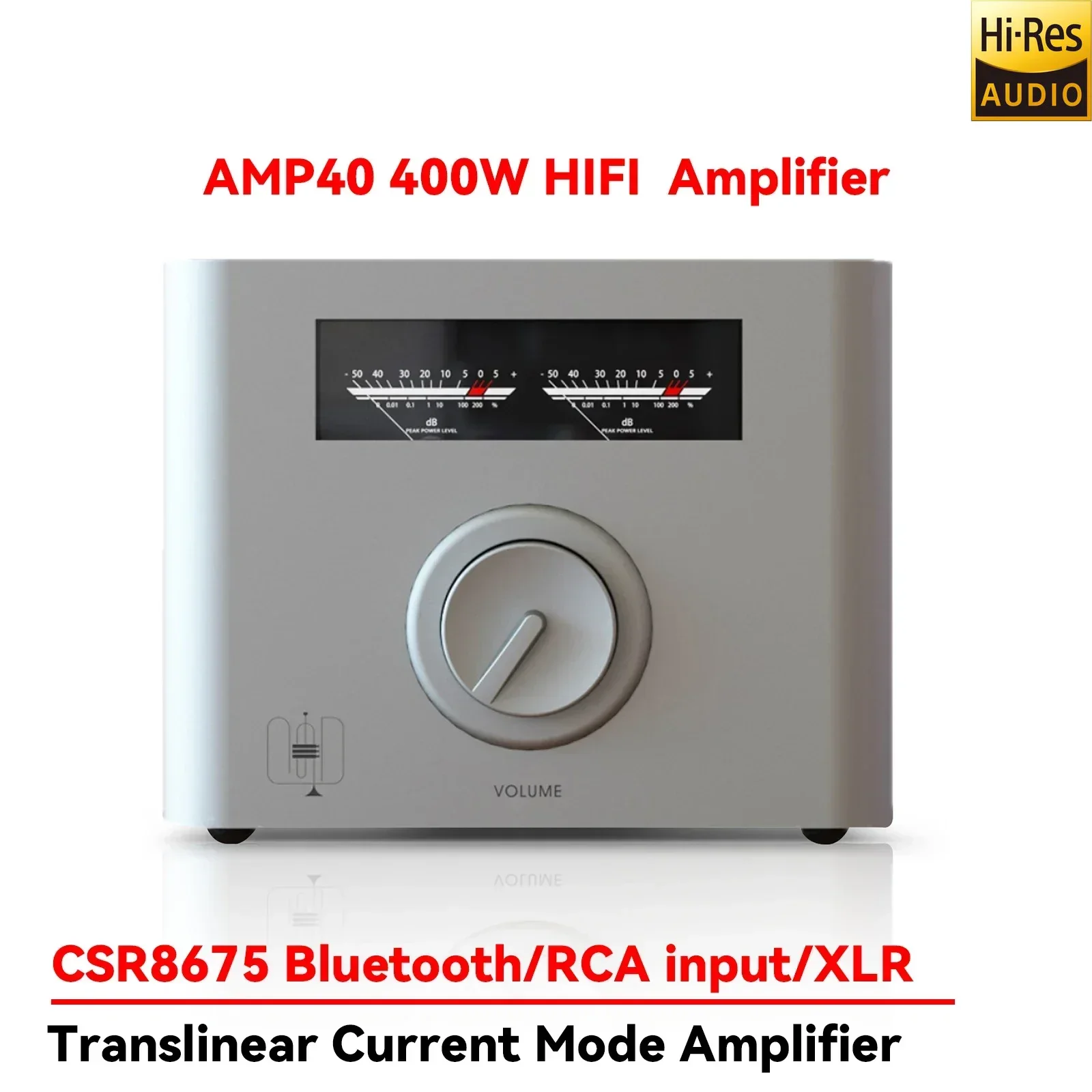 

AMXEKR AMP40 400W*2 HIFI Mini Bluetooth High Power Pure Post-stage Audio Amplifier Home Fever All-in-one Machine