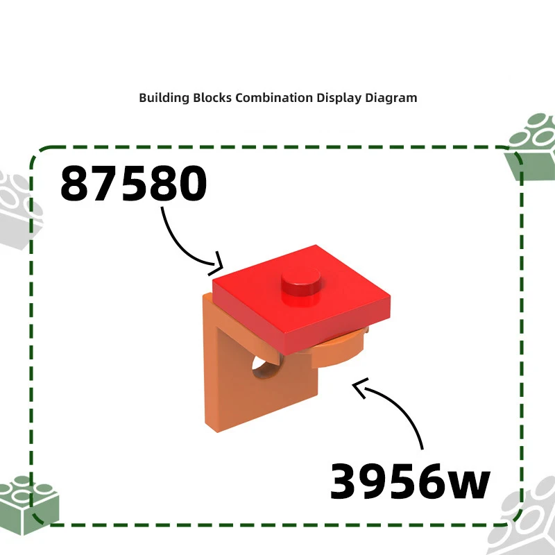 MOC 10PCS Part Bricks 3956W Cage Bracket Building Blocks Kit House Castle Board Assemble Puzzle DIY Toys Children Birthday Gifts